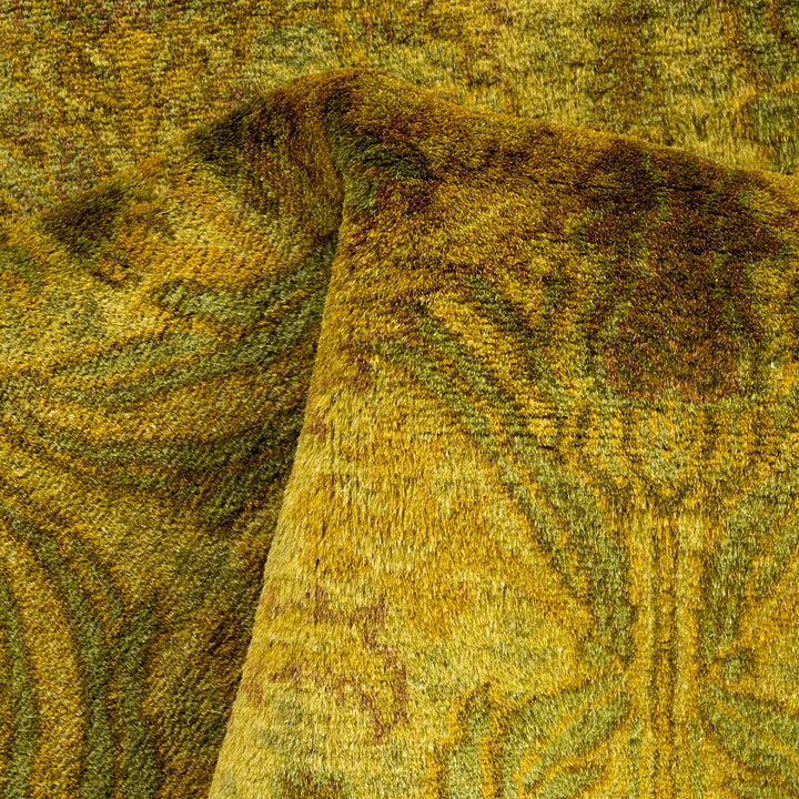 Gold Overdyed Wool Rug - 4'8" x 7'3"