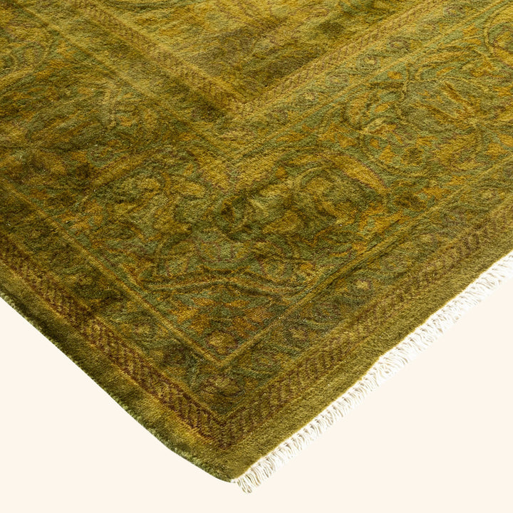 Gold Overdyed Wool Rug - 4'8" x 7'3"