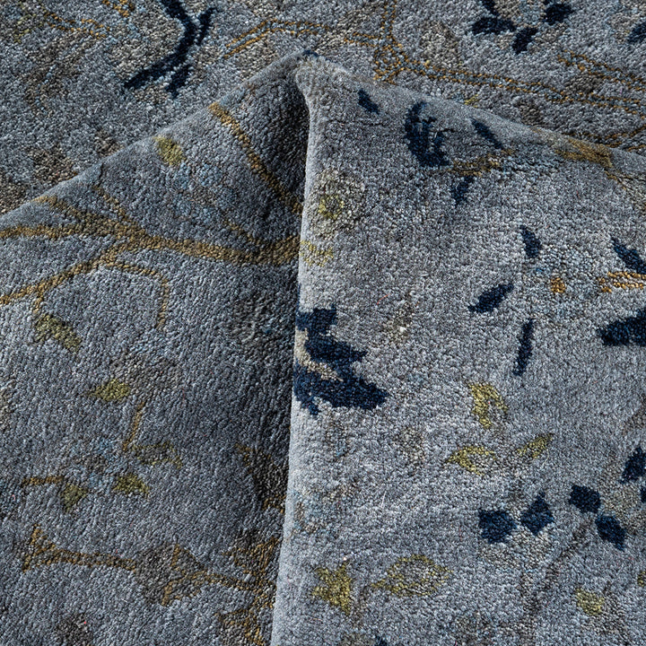 Grey Overdyed Wool Rug - 4'7" x 6'8"