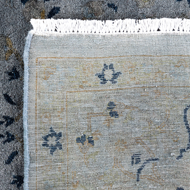 Grey Overdyed Wool Rug - 4'7" x 6'8"