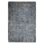 Grey Overdyed Wool Rug - 4'7" x 6'8"