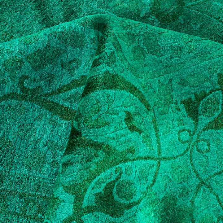 Green Overdyed Wool Rug - 10'2" x 13'4"