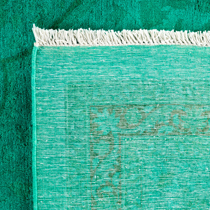 Green Overdyed Wool Rug - 10'2" x 13'4"