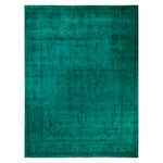 Green Overdyed Wool Rug - 10'2" x 13'4"