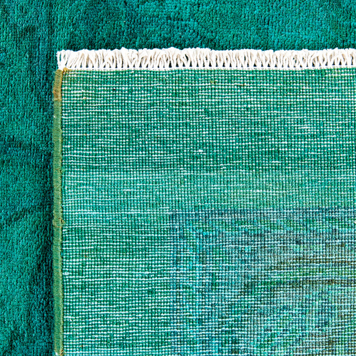 Green Overdyed Wool Rug - 5'3" x 7'10"