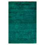 Green Overdyed Wool Rug - 5'3" x 7'10"