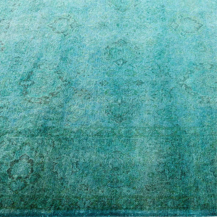 Blue Overdyed Wool Rug - 5'3" x 8'