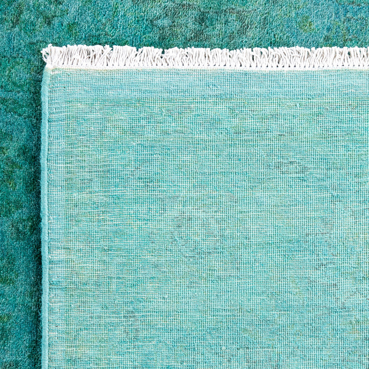 Blue Overdyed Wool Rug - 5'3" x 8'