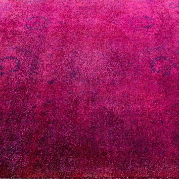 Pink Overdyed Wool Rug - 5'3" x 7'7"