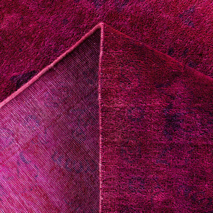 Pink Overdyed Wool Rug - 5'3" x 7'7"