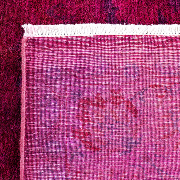 Pink Overdyed Wool Rug - 5'3" x 7'7"