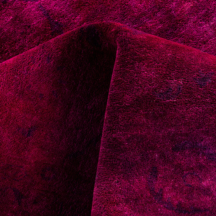 Pink Overdyed Wool Rug - 5'3" x 7'7"