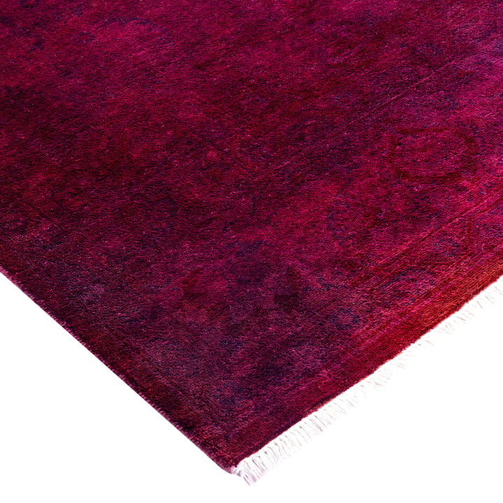 Pink Overdyed Wool Rug - 5'3" x 7'7"