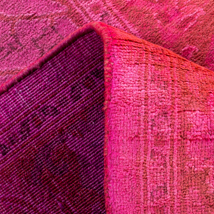 Pink Overdyed Wool Runner - 2'5" x 12'2"