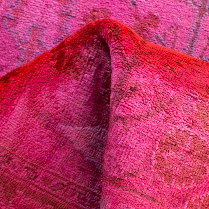 Pink Overdyed Wool Runner - 2'5" x 12'2"