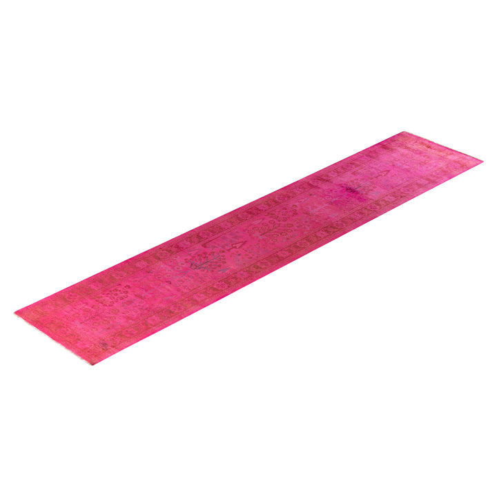 Pink Overdyed Wool Runner - 2'5" x 12'2"