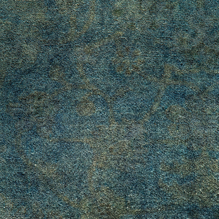 Blue Overdyed Wool Rug - 5'2" x 8'1"