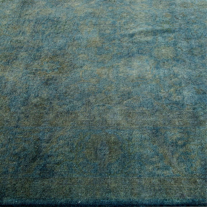 Blue Overdyed Wool Rug - 5'2" x 8'1"