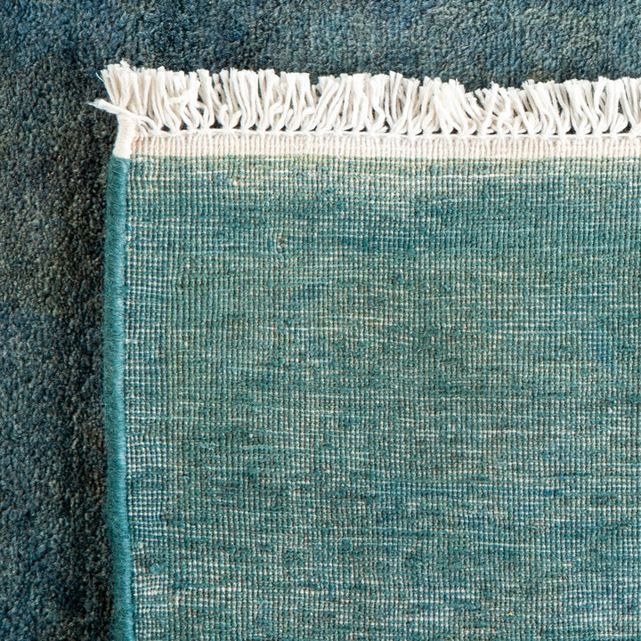 Blue Overdyed Wool Rug - 5'2" x 8'1"