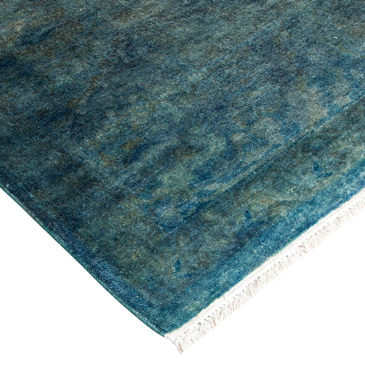 Blue Overdyed Wool Rug - 5'2" x 8'1"