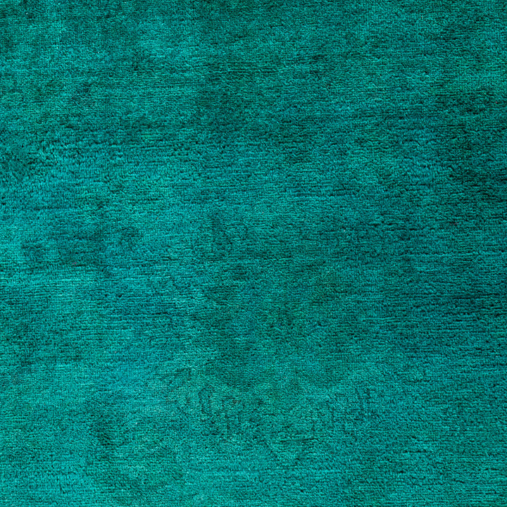 Blue Overdyed Wool Rug - 5'2" x 7'7"