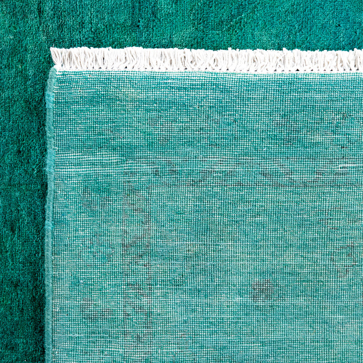 Blue Overdyed Wool Rug - 5'2" x 7'7"