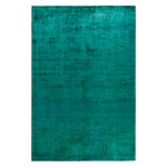 Blue Overdyed Wool Rug - 5'2" x 7'7"