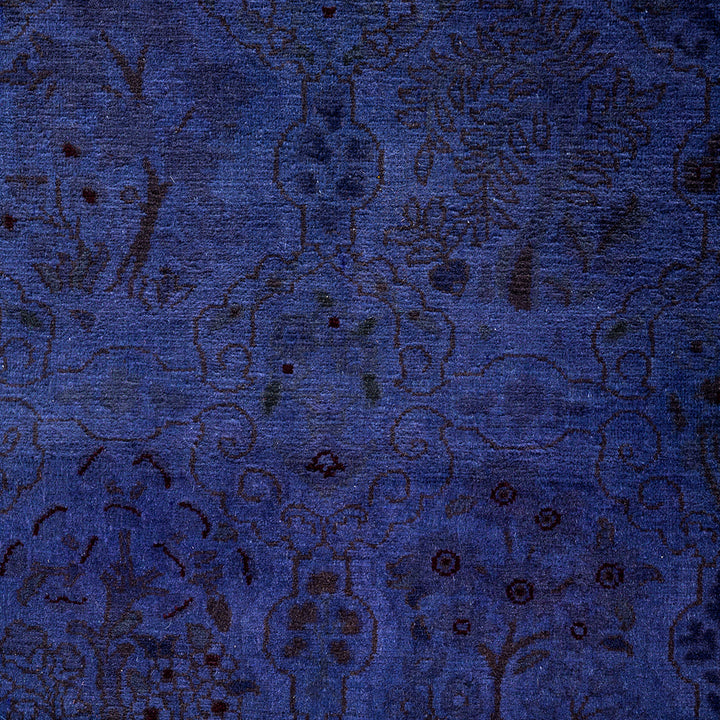 Purple Overdyed Wool Runner - 2'8" x 19'10"