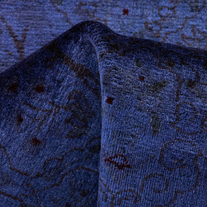 Purple Overdyed Wool Runner - 2'8" x 19'10"