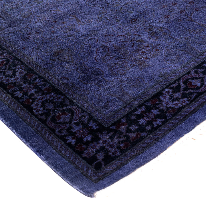 Purple Overdyed Wool Runner - 2'8" x 19'10"