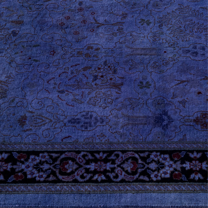 Purple Overdyed Wool Runner - 2'8" x 19'10"