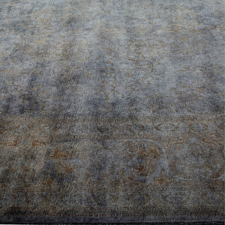 Grey Overdyed Wool Rug - 5'3" x 8'2"