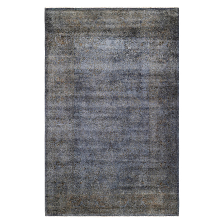 Grey Overdyed Wool Rug - 5'3" x 8'2"