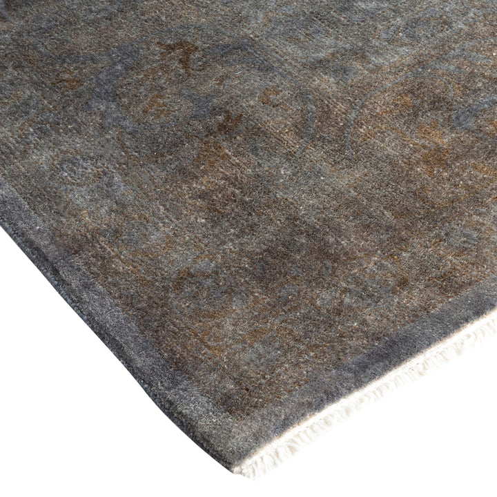 Grey Overdyed Wool Rug - 5'3" x 8'2"