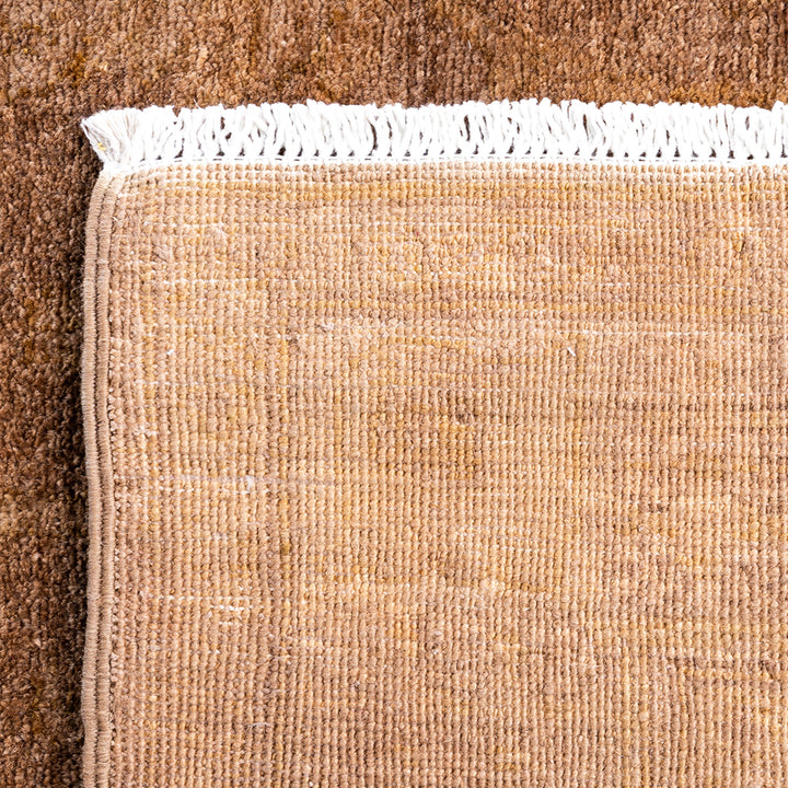 Beige Overdyed Wool Rug - 4'8" x 5'4"