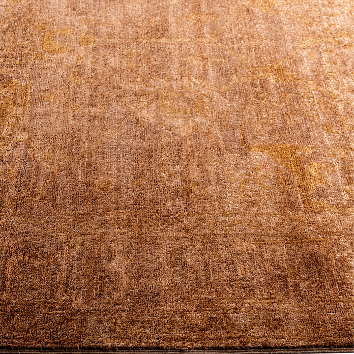 Beige Overdyed Wool Rug - 4'8" x 5'4"