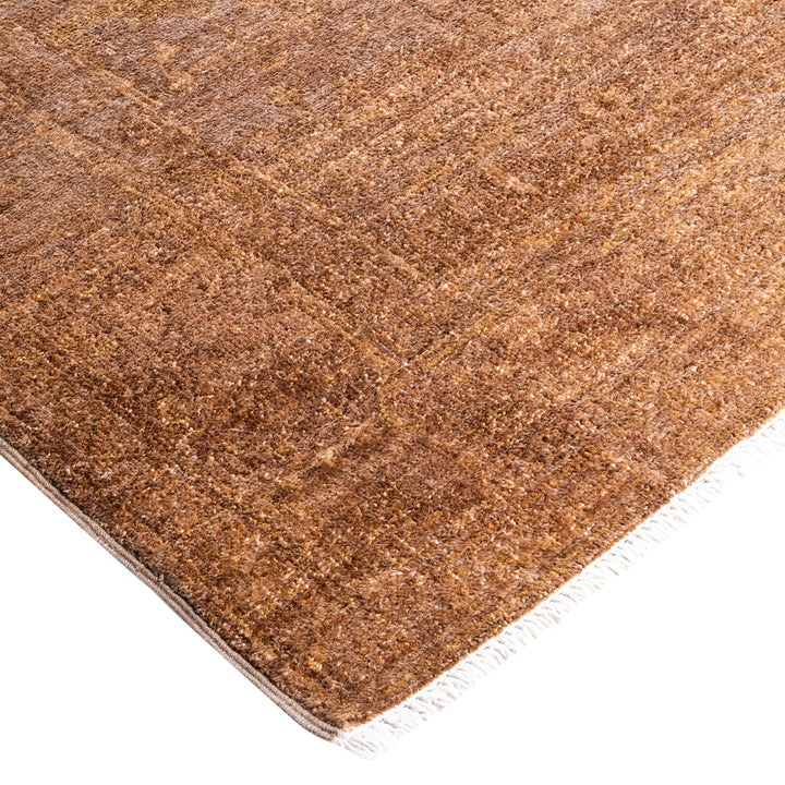 Beige Overdyed Wool Rug - 4'8" x 5'4"