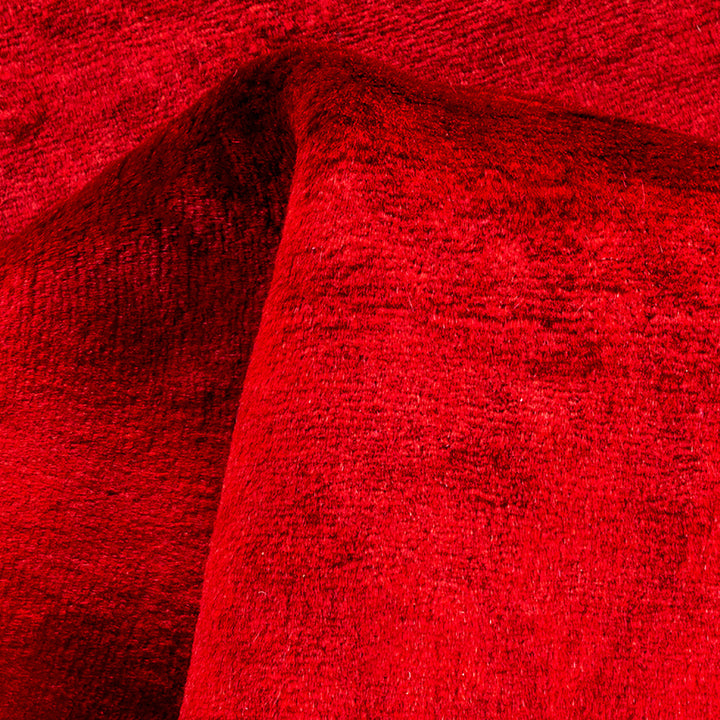 Red Overdyed Wool Runner - 2'7" x 10'3"