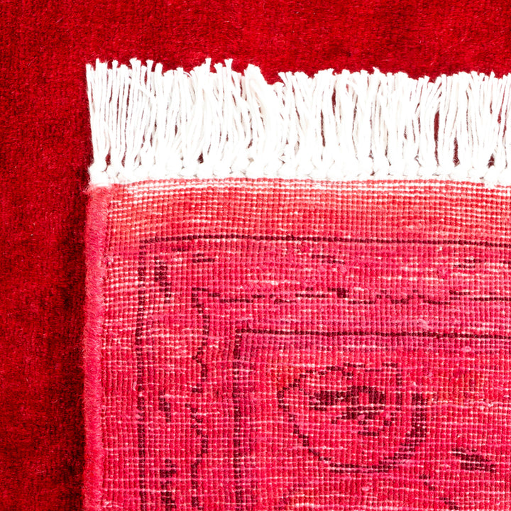 Red Overdyed Wool Runner - 2'7" x 10'3"