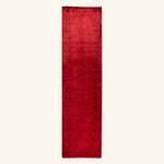 Red Overdyed Wool Runner - 2'7" x 10'3"