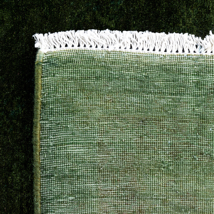 Green Overdyed Wool Rug - 5'2" x 7'4"