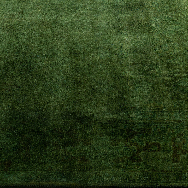 Green Overdyed Wool Rug - 5'2" x 7'4"