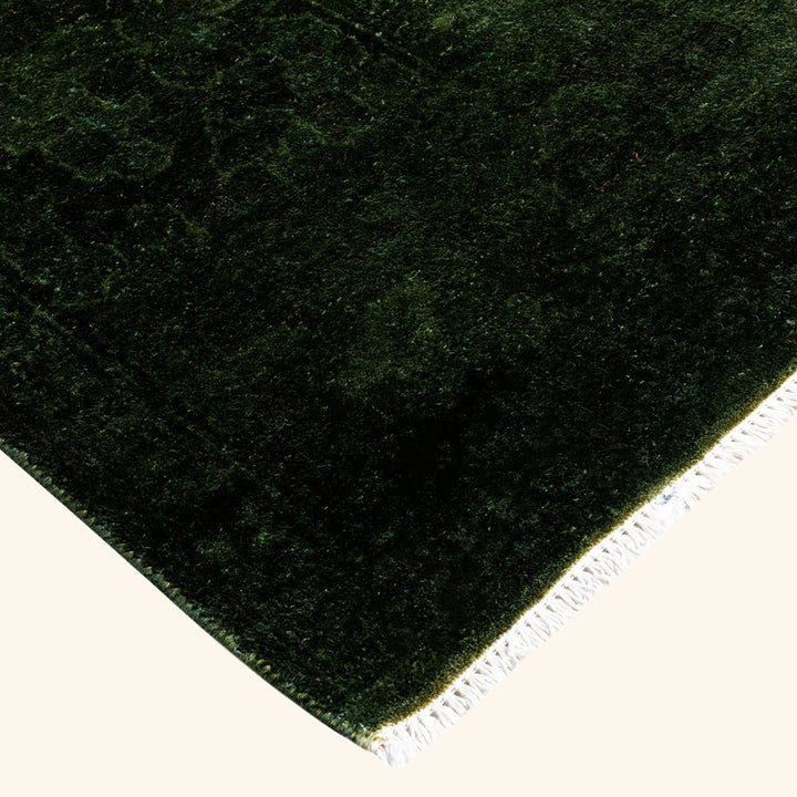 Green Overdyed Wool Rug - 5'2" x 7'4"