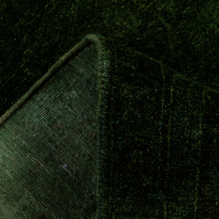 Green Overdyed Wool Rug - 5'2" x 7'4"