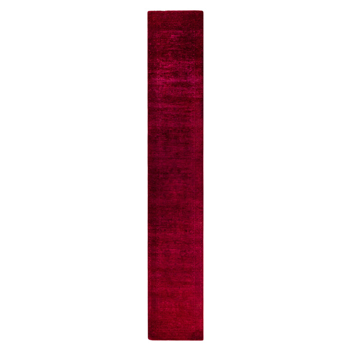 Pink Overdyed Wool Runner - 2'9" x 16'2"