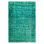 Green Overdyed Wool Rug - 5'4" x 7'10"