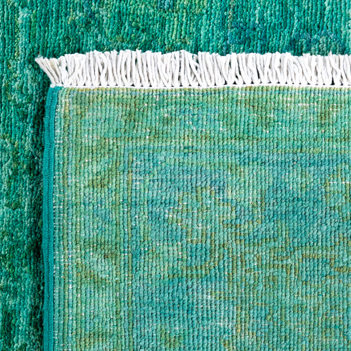 Green Overdyed Wool Rug - 5'4" x 7'10"