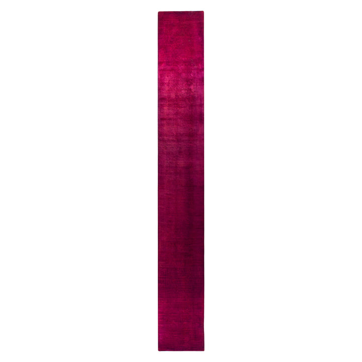 Pink Overdyed Wool Runner - 2'7" x 20'2"