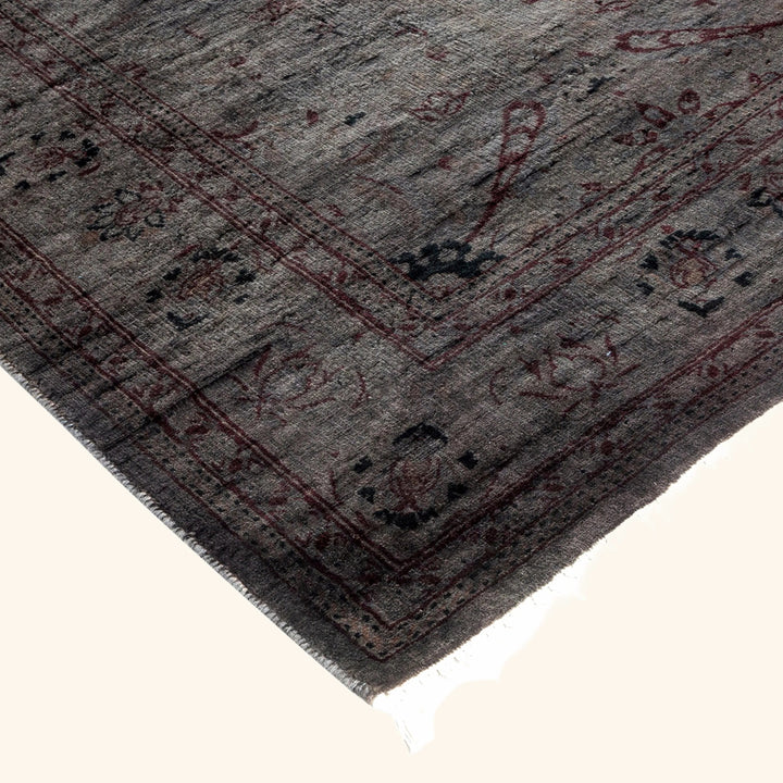 Grey Overdyed Wool Runner - 2'6" x 11'6"
