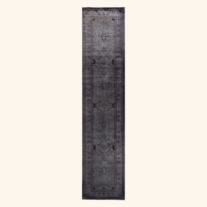 Grey Overdyed Wool Runner - 2'6" x 11'6"